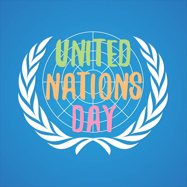 Colorful letter United Nation Day vector in flat style Colorful letter United Nation Day vector in flat style. United nation day text banner. Vector illustration EPS.8 EPS.10 unicef stock illustrations
