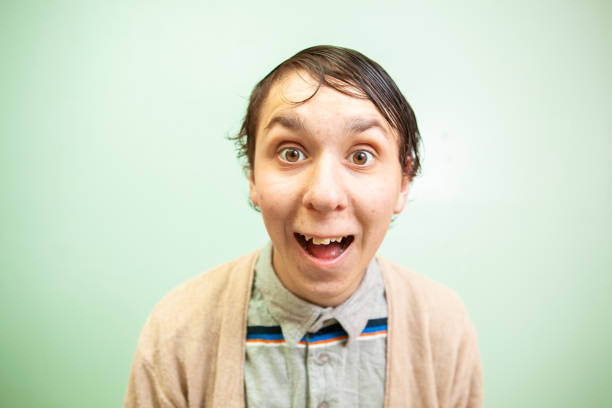 istock Crazy Awkward Nerdy Guy With Bad Haircut 1170633870