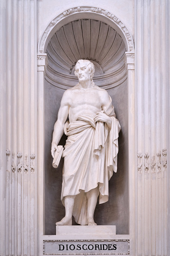 Statue of Pedanius Dioscorides from Palermo (ITA) downtown public building