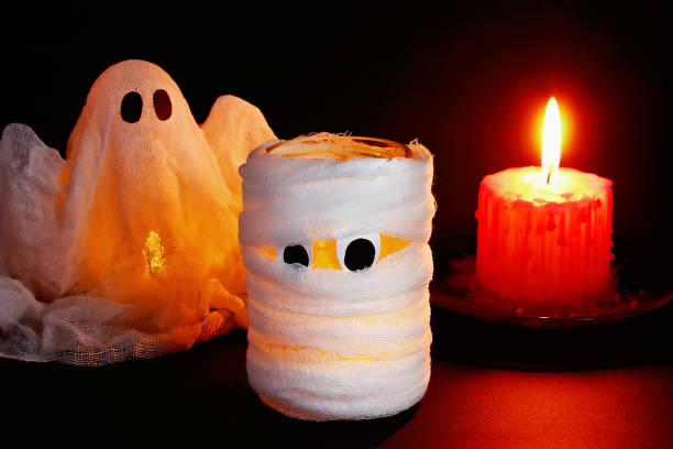 istock Halloween decor. Handicraft from a jar. Day Halloween. 1170638038
