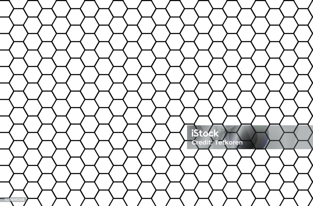 Honey Geometry Pattern Honeycomb Monochrome Honey Seamless Pattern Vector Eps Hexagons Of ...