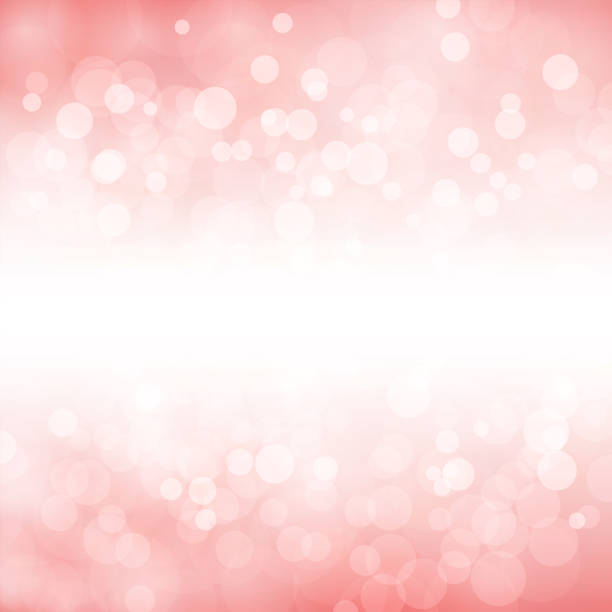 Soft baby pink colour shining star square background stock illustration. Looks like twinkling lights light shiny background. Vignette, vignetting, copy space. No people. No text. Apt for party, Xmas, Christmas, New Year's eve celebration backdrop, wallpaper, Valentine's Day romantic gift wrapping paper. A bright white light runs horizontally through the middle of the frame.