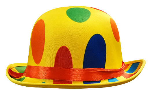 This is a colorful clown hat.