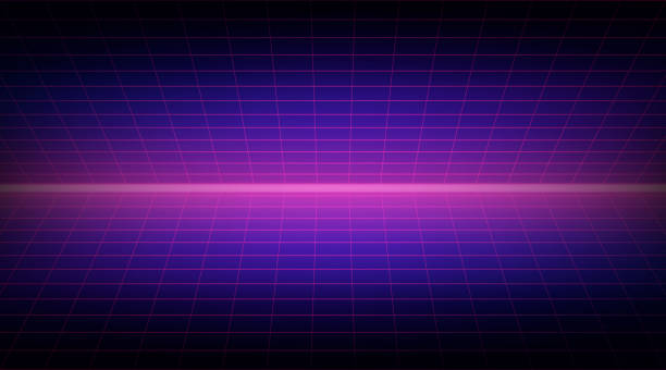 Future retro line background of the 80s. Vector futuristic synth retro wave illustration in 1980s posters style Future retro line background of the 80s. Vector futuristic synth retro wave illustration in 1980s posters style. synthesizer stock illustrations