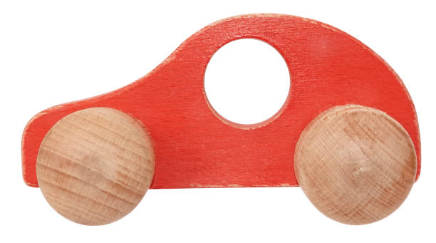 istock Old red wooden car toy 1170649964