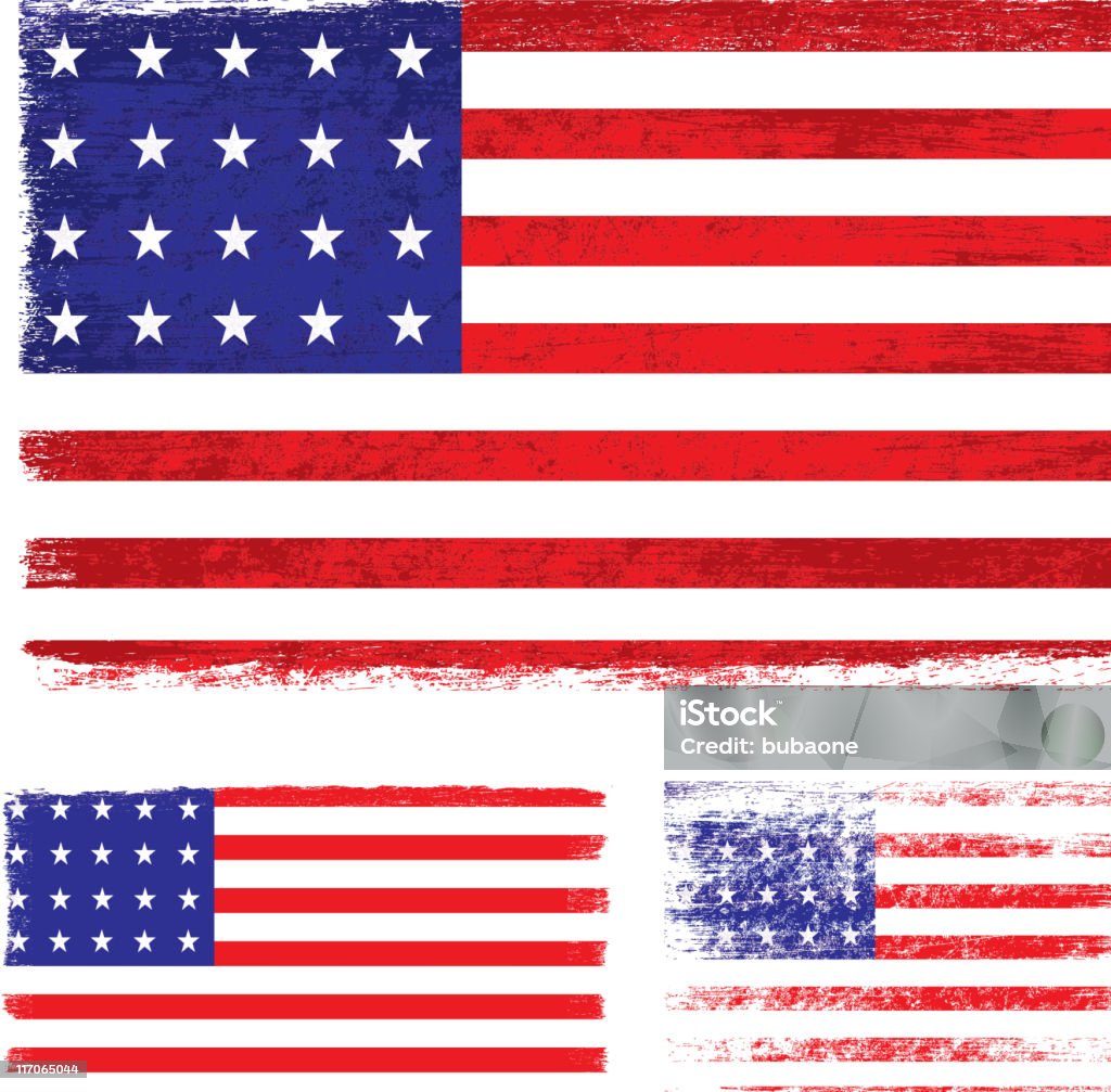 Bandera de Grunge de Estados Unidos - arte vectorial de Bandera estadounidense libre de derechos