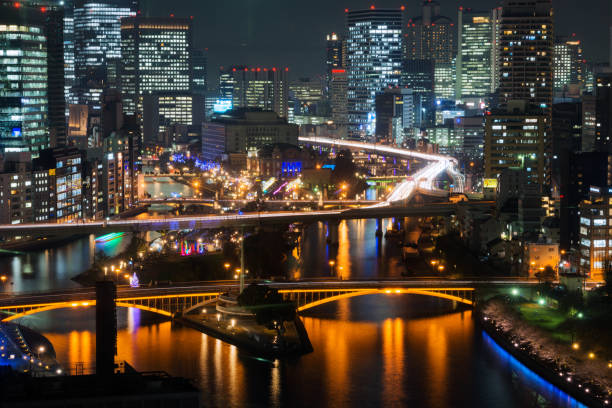 istock Nakanoshima cityscape at night 1170652397