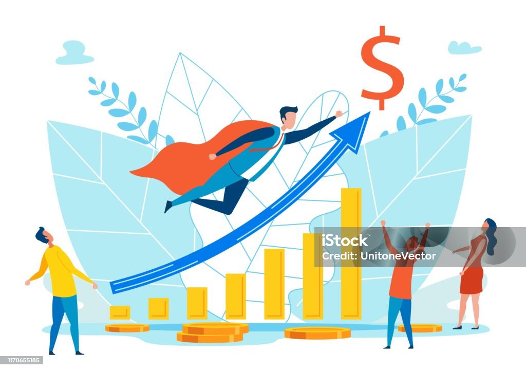 Sharp Rise Signs Advertising Banner Sharp Rise Indicators Flat Stock Illustration ...