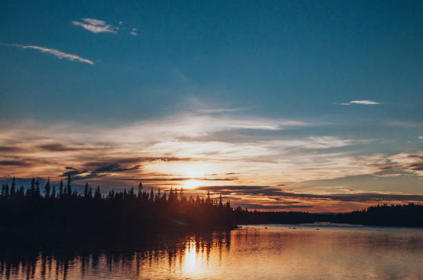 istock Beautiful sunset on the lake 1170655235