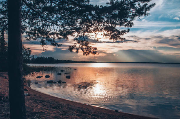 istock Beautiful sunset on the lake 1170655265