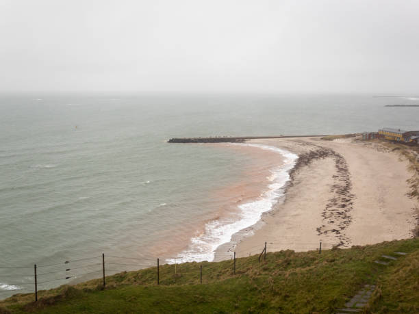 Heligoland on a windy, rainy day