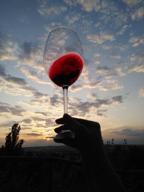 istock Swirl wine outdoor with hand 1170668455