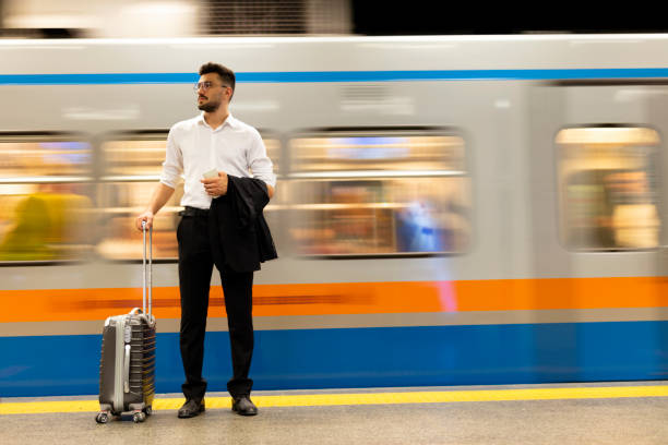 Free Stock Photo of Man Squatting on Platform in Front of Train ...