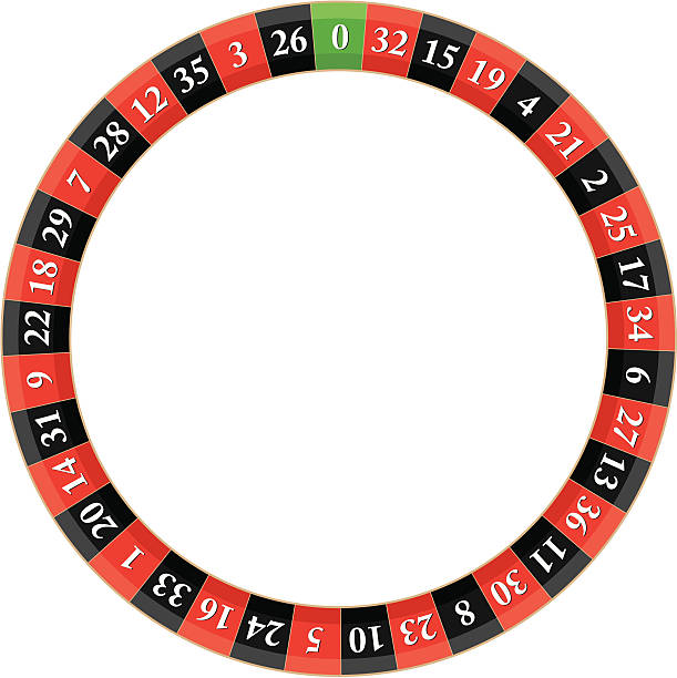 блестящий колесо рулетки - roulette roulette wheel wheel isolated stock illustrations