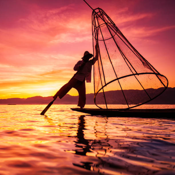 istock Fisherman on Inle Lake, Myanmar 1170671388