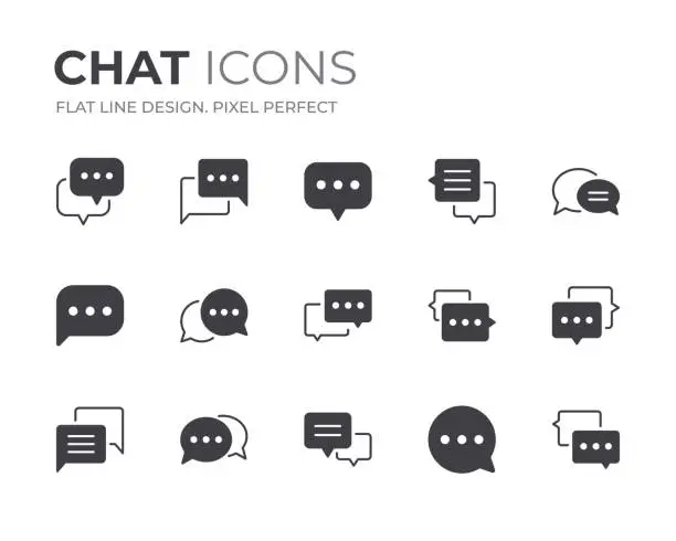 Vector illustration of Chat Bubble Icons Set