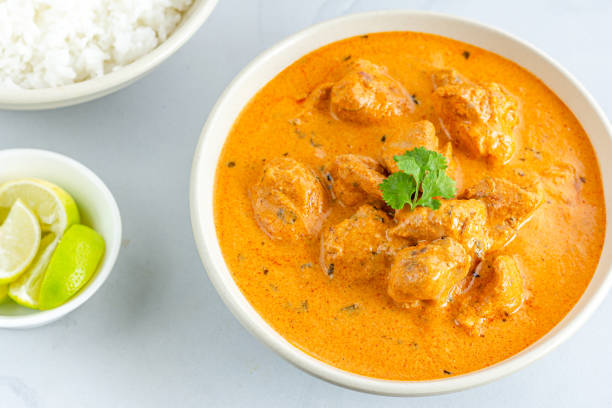 istock Creamy Indian Chicken Curry with Rice 1170675412