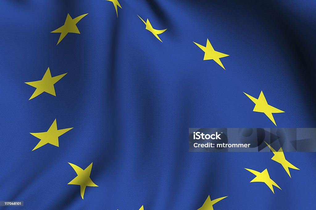 Prestado bandera europea - Foto de stock de Amarillo - Color libre de derechos