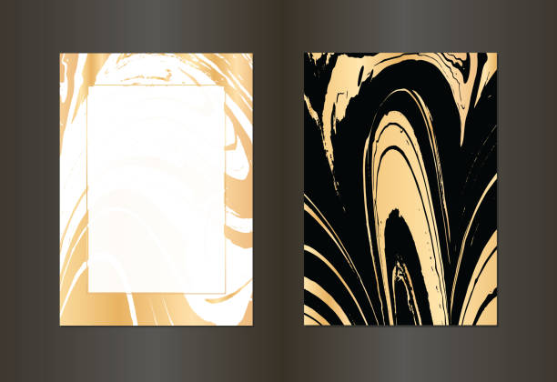 istock Set of vector elegant black and gold invitation card, background. 1170682850