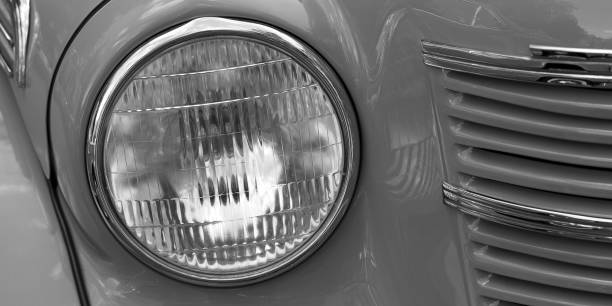 istock stylish vintage car, black and white 1170685066