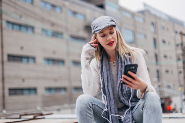 istock Lady relaxing with music 1170688310