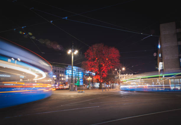 kaivopuisto, gotemburgo - gothenburg city urban scene illuminated - fotografias e filmes do acervo