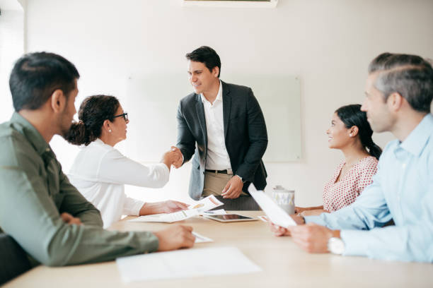 istock Handshake in the business space 1170692910