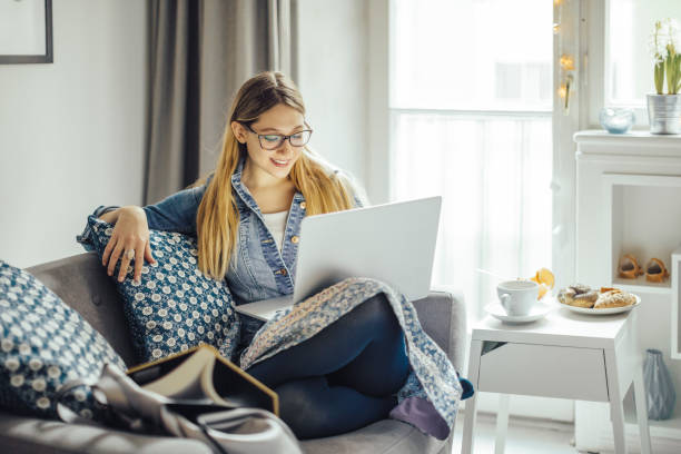 istock Young woman at home 1170696354