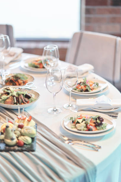 istock Table set for an event party or wedding reception. 1170698645