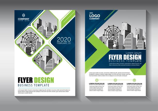 stockillustraties, clipart, cartoons en iconen met business abstract vector sjabloon. brochure ontwerp, cover moderne lay-out, jaarverslag, poster, flyer in a4 met kleurrijke driehoeken, geometrische vormen voor technologie, wetenschap, markt met lichte achtergrond - flyer