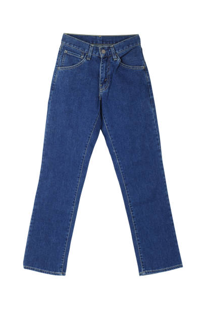 istock Clothes, shoes and accessories - Top view isolated blue jean 1170699637