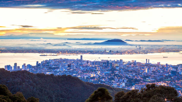 istock George Town City view from Penang Hill during dawn 1170702012