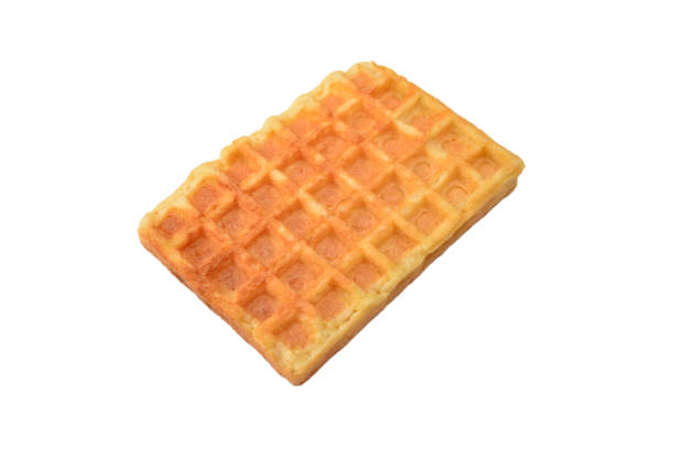 istock Belgian waffle isolated on white background. 1170702358