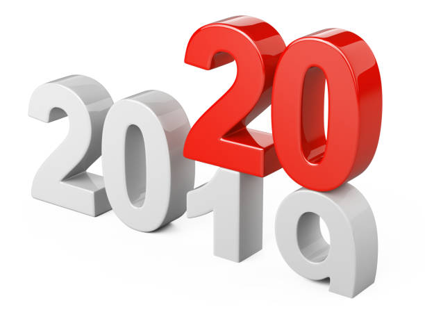 istock 2019 2020 change concept. Represents the new year white and red symbol. 1170702450