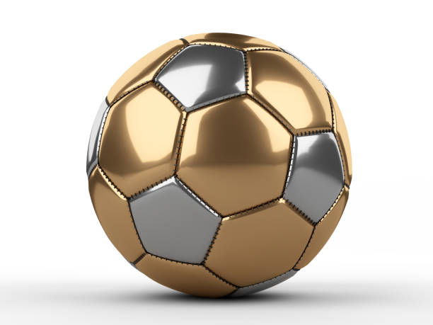 istock Golden soccer ball icon. 1170702561