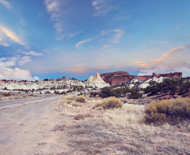 Mountain Road in New Mexico, USA.
