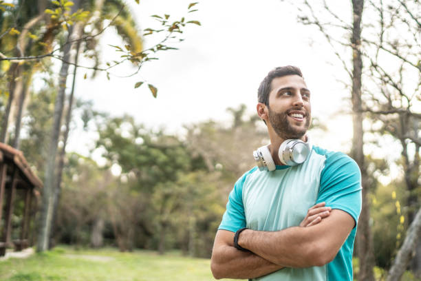 istock Man in a park, looking away 1170706598