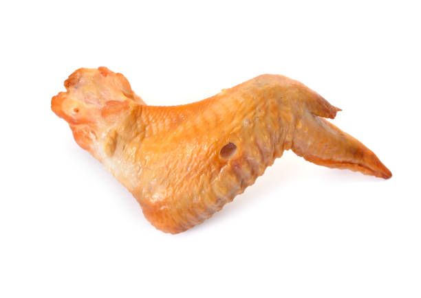 istock Smoked chicken wing. Isolated on white background 1170711971
