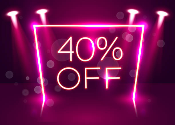 istock Sale glowing neon sign. Light vector background for your advertise, discounts and business. 1170712247