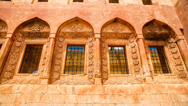 istock Ishak Pasha Palace, interiors, decorations and bas-reliefs, carved stone. Internal architecture. Dogubeyazit district of Agri province of eastern Turkey 1170716640