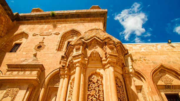 istock Ishak Pasha Palace, interiors, decorations and bas-reliefs, carved stone. Internal architecture. Dogubeyazit district of Agri province of eastern Turkey 1170716848