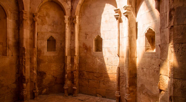istock Ishak Pasha Palace, interiors, decorations and bas-reliefs, carved stone. Internal architecture. Dogubeyazit district of Agri province of eastern Turkey 1170716980