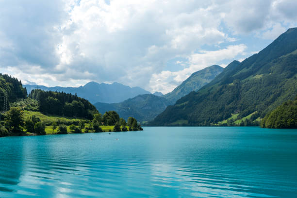 Lakescape of Lake Lucerne, Burglen Town in nidwalden canton, Switzerland Lakescape of Lake Lucerne, Burglen Town in nidwalden canton, Switzerland schwyz stock pictures, royalty-free photos & images