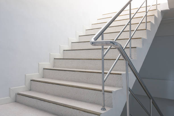 istock stairwell in the building with handles 1170720596