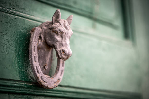 Antique door knocker in Italy