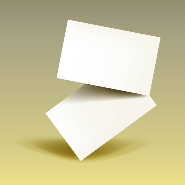 istock Abstract card with black business card mockups on white background. Simple vector illustration. 1170720659