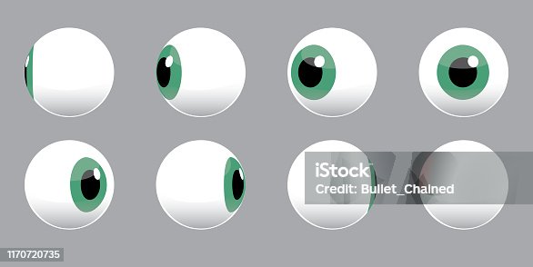 Googly eyes are small plastic craft supplies used to imitate eyeballs  isolated on black background., Stock image