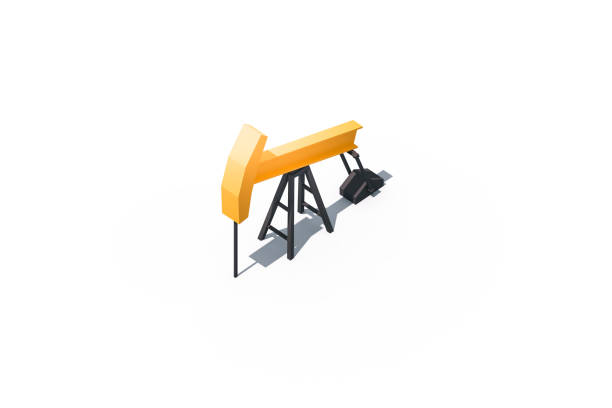istock oil drilling rig operation isometric low poly isolated on white background. petroleum industry concept. 3d illustration 1170725567