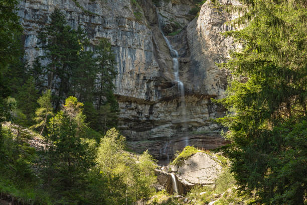 istock A little waterfall on a high rock wall near Seise Alm (Alpe di Siusi) 1170727333