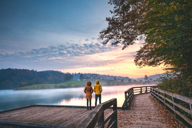 istock Autumn Sunrise By The Lake 1170728598
